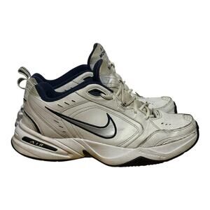 Nike Air Monarch IV White Navy Men's Size 11.5 Training Walking Shoes Sneakers